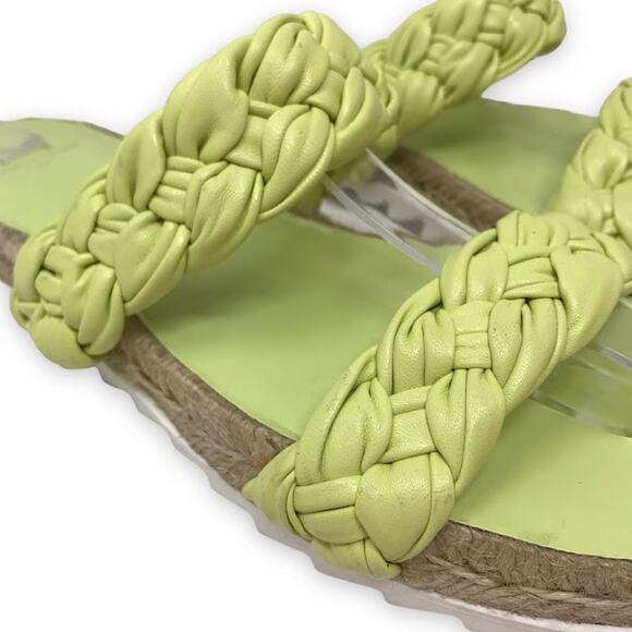 Marc Fisher LTD Jaimee Espadrille Flat Slide Sandals 8.5 Braided Leather Slip On - Picture 8 of 9